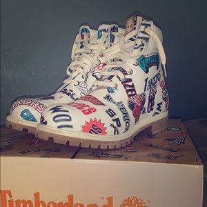 Men’s Timberland Old fashion NBA team logo boots